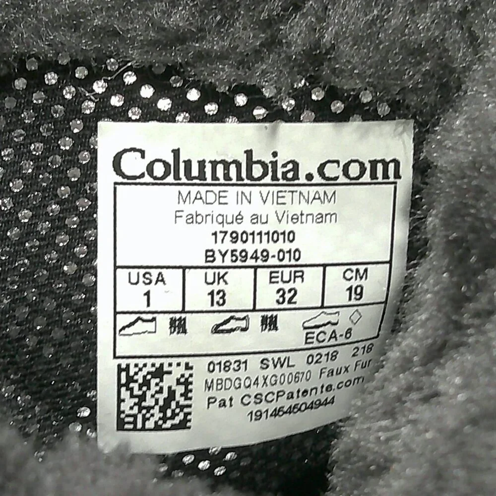 Columbia Gray Tall Lace Up Fur Lined MINX MID II OMNI-HEAT Snow Winter Boot Sz 1